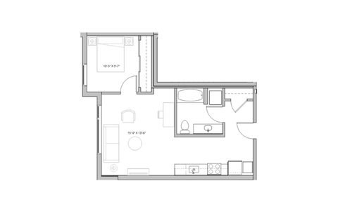 black and white floor plan of a house hypothetical